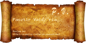 Pasztir Valéria névjegykártya
